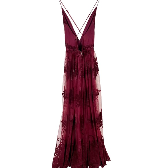 Morgan Formal Flocked Velvet Dress Size Small - Picture 4 of 11